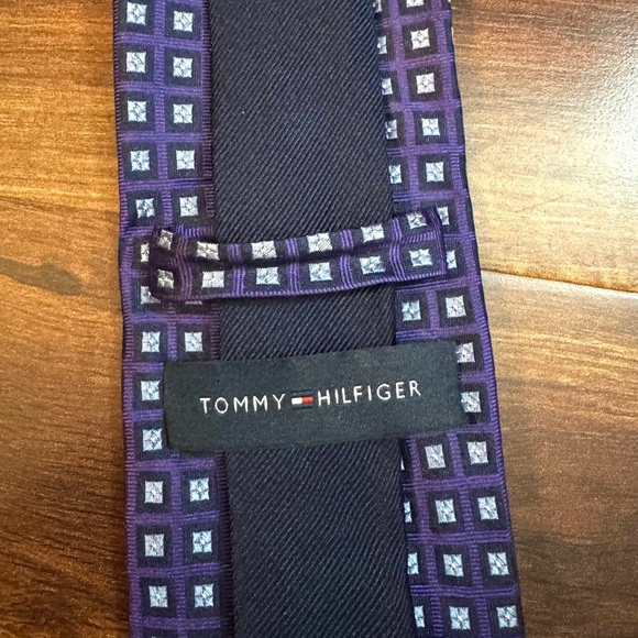 TOMMY HILFIGER Purple and Light Blue Geometric Tie - Picture 2 of 10